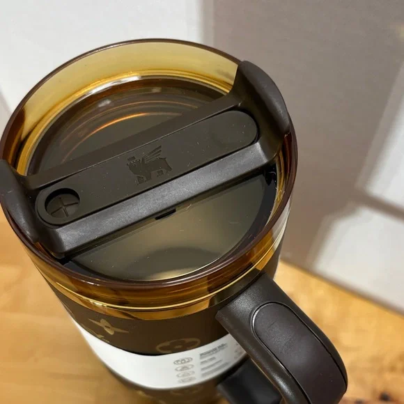 Stanley Dark Brown Tumbler with Gold Accents - Picture 5 of 6